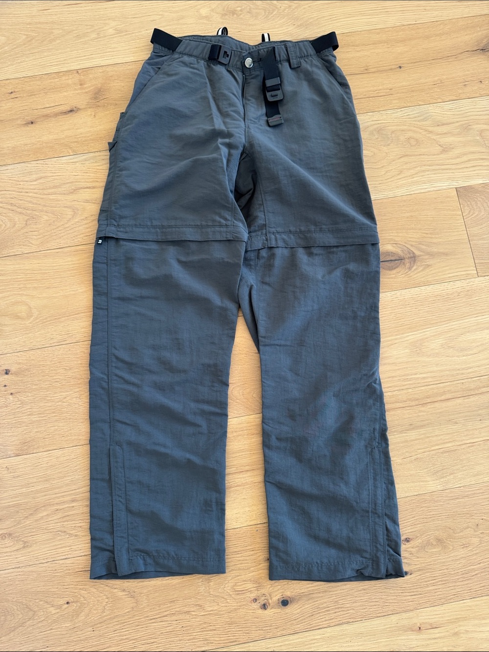 The North Face Gray Zip-Off Convertible Hiking Pants Shorts